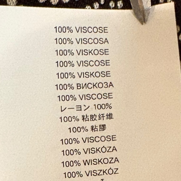 Michael Michael Kors Black with White Scalloped Print 3/4 Sleeves Blouse; Size M - Picture 9 of 10